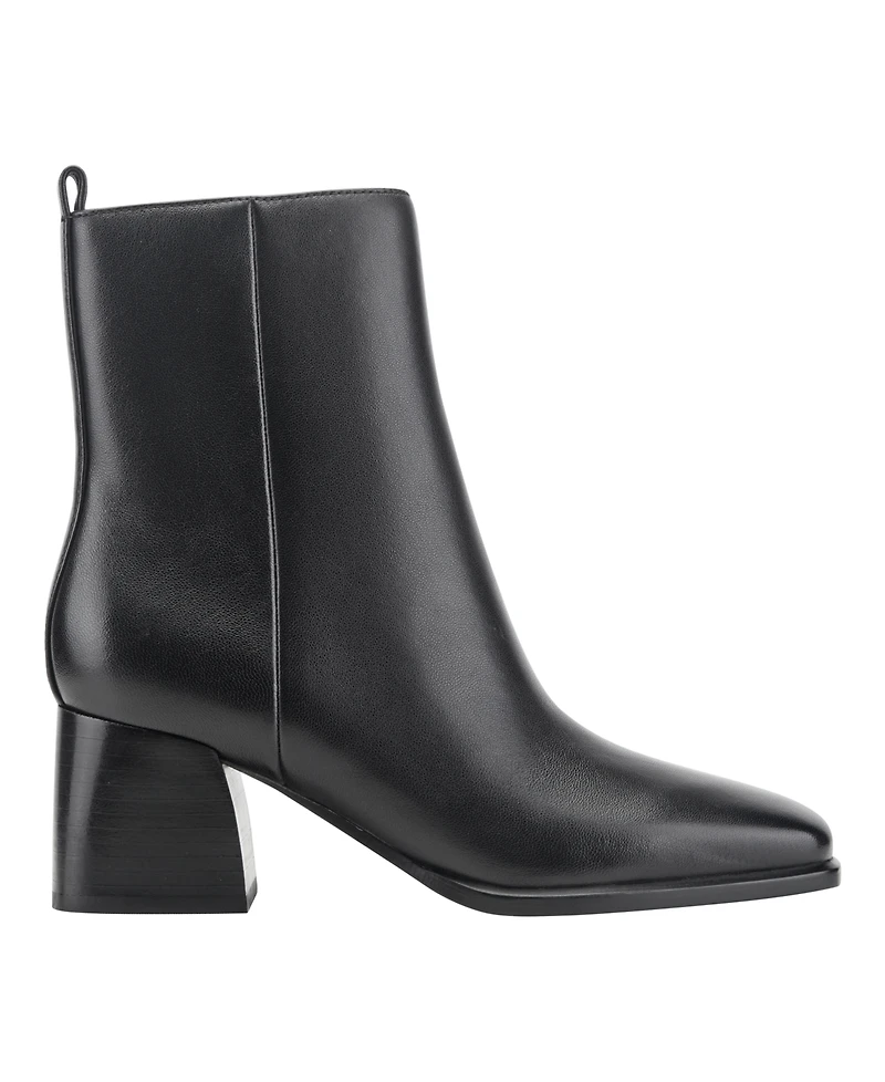 Marc Fisher Ltd Women's Milley Leather Block Heel Dress Booties