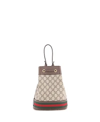 Pre-Owned Gucci Small Ophidia Bucket Bag Gg Coated Canvas