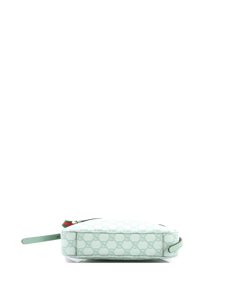 Pre-Owned Gucci Small Emblem Shoulder Bag Gg Coated Canvas with Leather