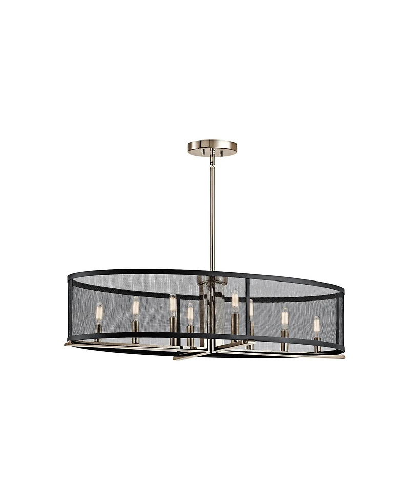 Kichler Titus 37 1/4" Black and Nickel Kitchen Island Oval Pendant