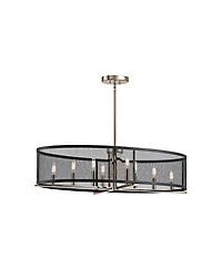 Kichler Titus 37 1/4" Black and Nickel Kitchen Island Oval Pendant