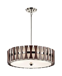 Kichler Cirus 24" Wide Auburn Wood Convertible Pendant Light