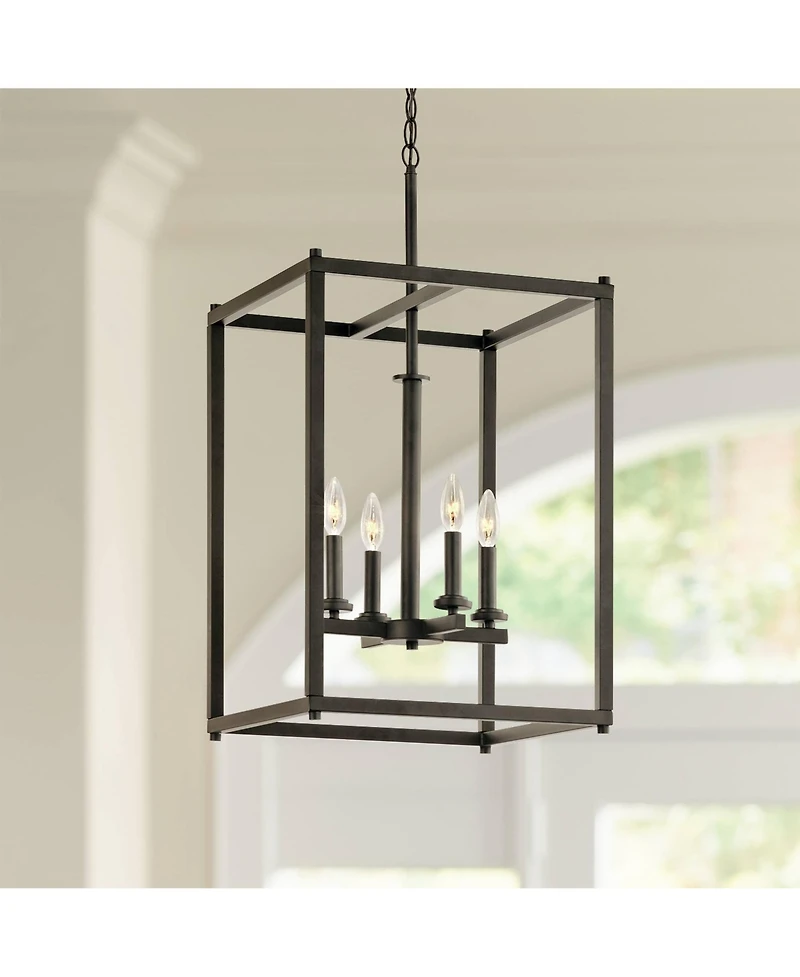 Kichler Crosby 16" Wide Olde Bronze 4-Light Open Cage Foyer Pendant