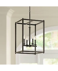 Kichler Crosby 16" Wide Olde Bronze 4-Light Open Cage Foyer Pendant