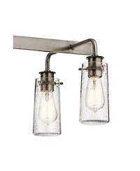 Kichler Braelyn 34" Rustic Pewter 6-Light Kitchen Island Chandelier