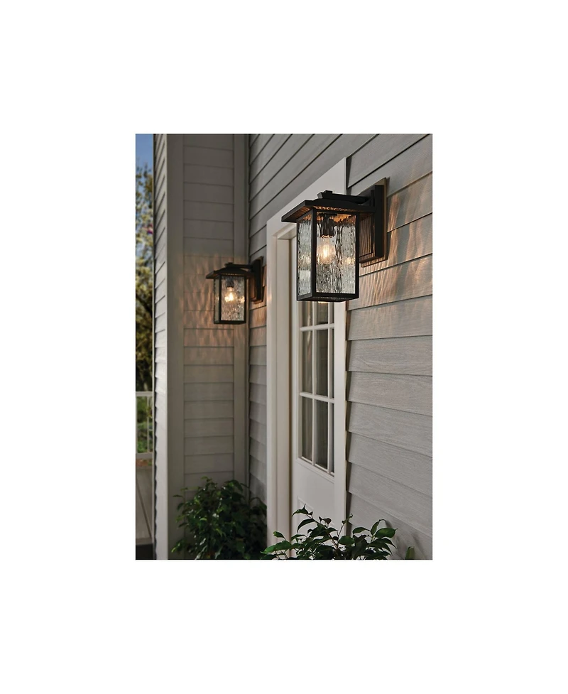 Kichler Capanna 13 1/4"H Textured Black Outdoor Wall Light
