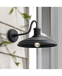 Kichler Allenbury Large 9" High Textured Black Outdoor Wall Light