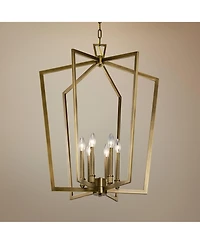 Kichler Abbotswell 24 3/4" Natural Brass 6-Light Modern Foyer Pendant