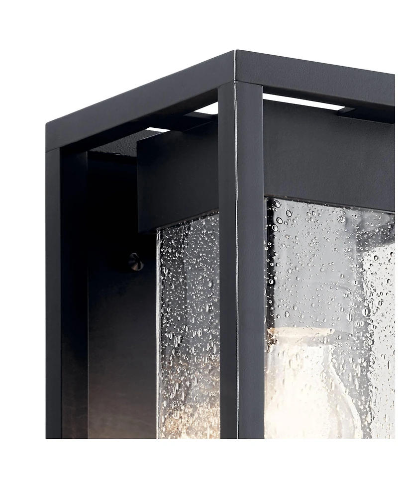 Kichler Mercer 12" High Black Silver Outdoor Wall Light