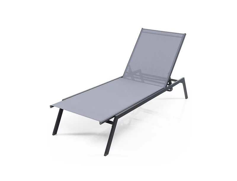 Boyel Living Outdoor Adjustable Chaise Lounge Chair with Lay Flat Position and Quick-Drying Fabric