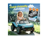 Yobtop Volkswagen Beetle 12V 2.4G Remote Control 4-Wheel Suspension Ride-On Electric Car, Ages 3-5