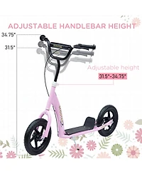 Sevorley Kids Steel Scooter, 12" Wheels, Adjustable Handlebars, Rear Brake, 110 lbs. Capacity, Ages 5-12