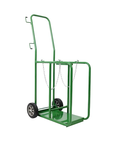 Streamdale Furniture Dual Cylinder Welding Cart with 8" Solid Wheels, 440lb Capacity