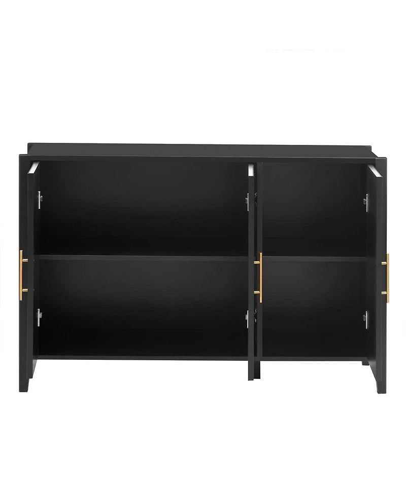 Streamdale Furniture Wavy 3-Door Sideboard with Pine Legs