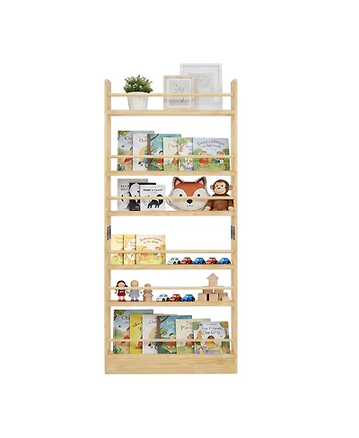 Streamdale Furniture 6-Tier Solid Wood Over-the-Door Bookshelf