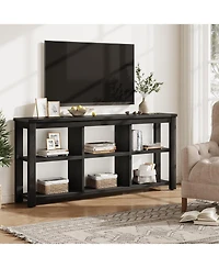 Tribesigns 63" Solid Wood Bookshelf with 6 Cubes