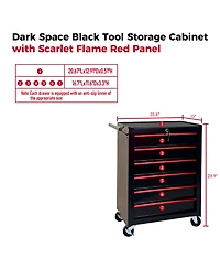 Streamdale Furniture 6-Drawer Rolling Metal Tool Chest and Cabinet