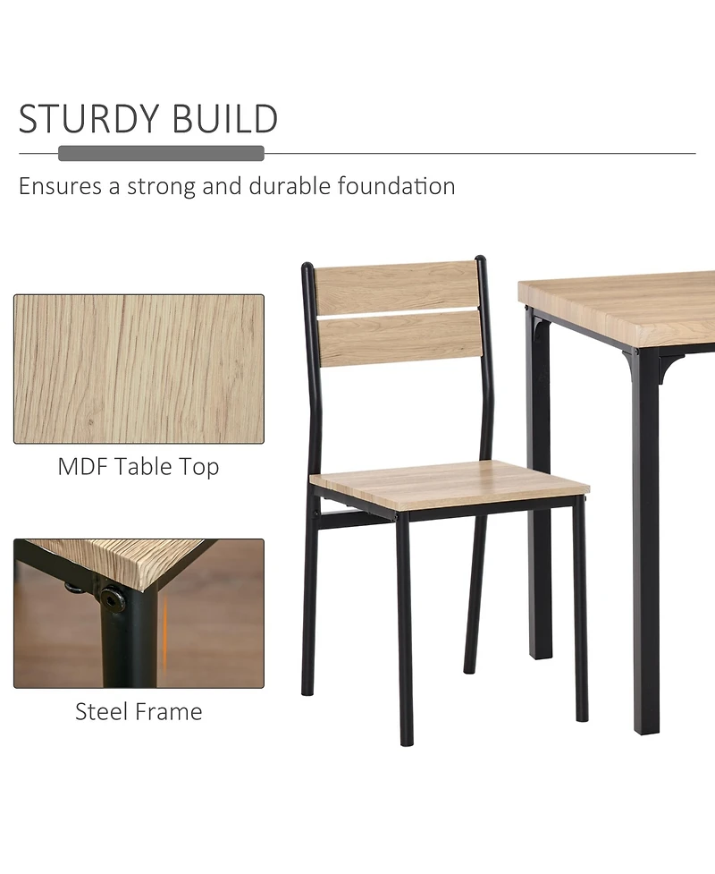 Flynama 3 Piece Dining Table Set for 2, Small Space Kitchen Set