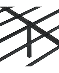 Streamdale Furniture King Size Wood Headboard Metal Platform Bed Frame with Storage