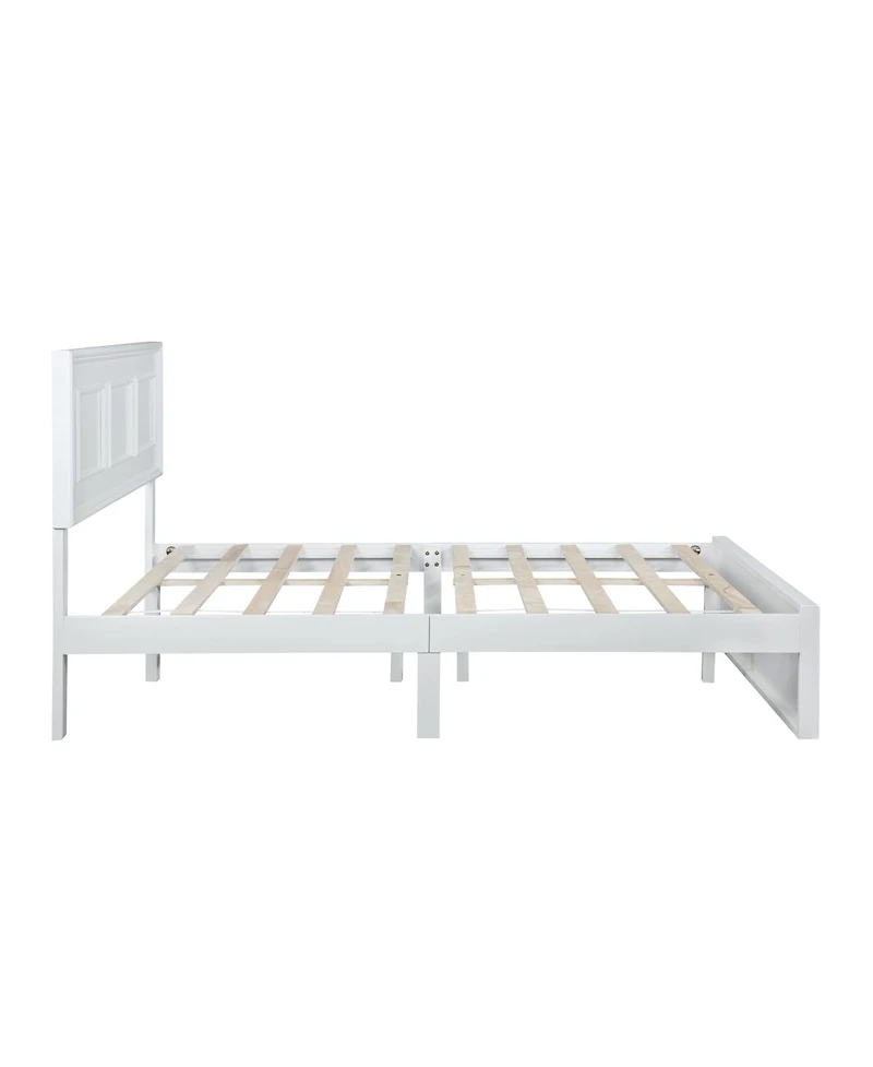 Streamdale Furniture Full Size Wood Bed with Adjustable Headboard