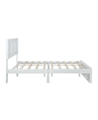 Streamdale Furniture Full Size Wood Bed with Adjustable Headboard
