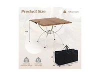 Boyel Living 2 Pack Folding Camping Table with Wood-grain Tabletop for Hiking Party