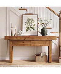 Tribesigns 63" Console Table with 2 Drawers