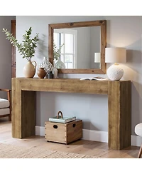 Tribesigns 63" Solid Wood Console Table, Farmhouse