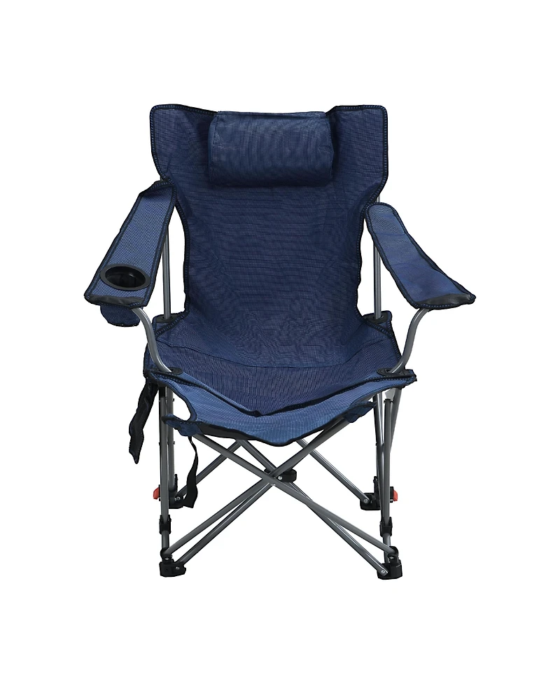 Mountaintop Outdoor Camping Chairs Folding/Portable/Adjustable reclining chair(Three-level adjustment), Side Pockets and Cup Holder