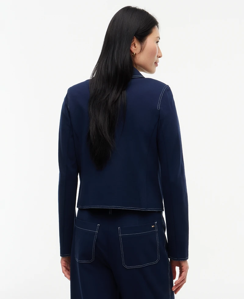 Tommy Hilfiger Women's Ponte-Knit Top Stitch Detail Jacket