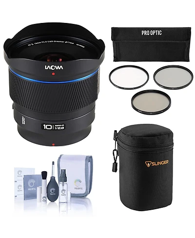 Venus Laowa 10mm for 2.8 Zero-d Af Lens for Nikon Z, Bundle with 77mm Filter Kit, Soft Lens Case and Cleaning Kit