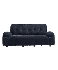 Streamdale Furniture Modern 88.9" Chenille Sofa with Steel Arm Frame and Compression Cushions