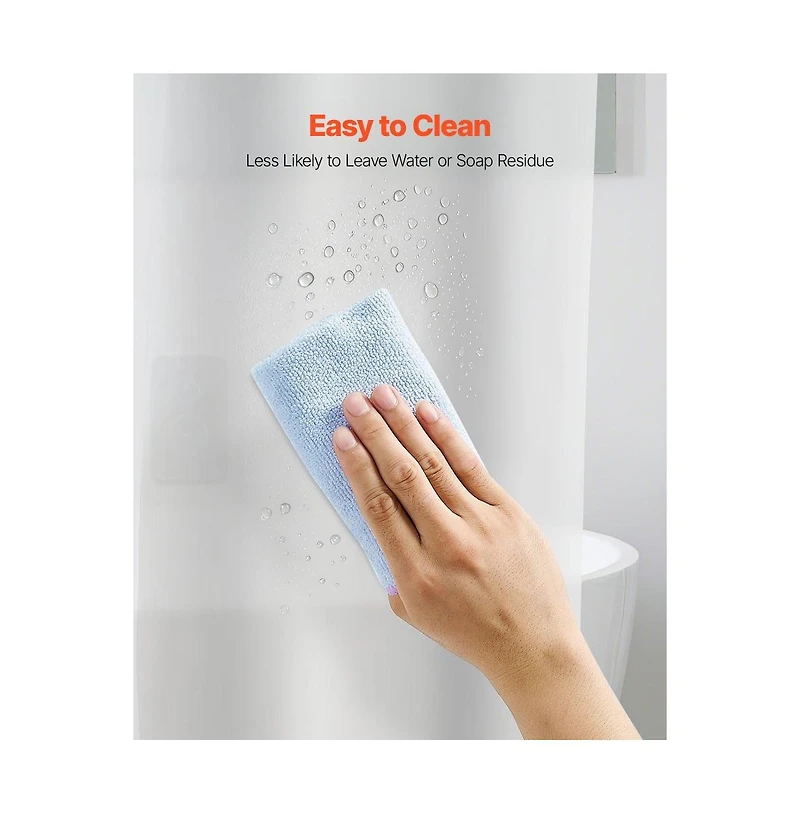 Slickblue 2 Pack Peva Shower Curtain Liners with 3 Magnets