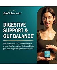 BioSchwartz Akkermansia Muciniphila Supplement with Prebiotic and Postbiotic, 30 Capsules