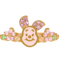 Girls Crew Gold-Plated Crystal Disney Piglet Ring