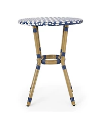 Streamdale Furniture Parisian Outdoor Wicker and Aluminum Bistro Table