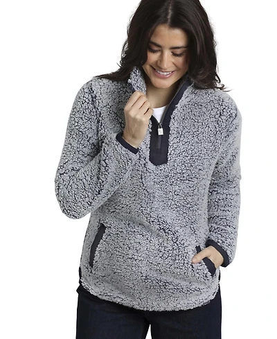 Weird Fish Women's Madi Cozy Quarter Zip Mock Neck Fleece Sweatshirt