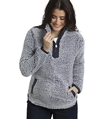 Weird Fish Women's Madi Cozy Quarter Zip Mock Neck Fleece Sweatshirt