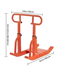 Sugift Steel Weight Sled Fitness Training Workout Equipment with 5-Height Handle for 1/2 in Plates