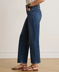 Lauren Ralph Women's High-Rise Relaxed Straight Ankle Jeans