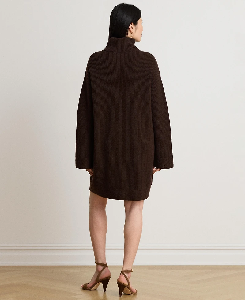 Lauren Ralph Women's Areena Wool-Cashmere Turtleneck Cocoon Sweater Dress