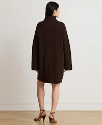 Lauren Ralph Women's Areena Wool-Cashmere Turtleneck Cocoon Sweater Dress