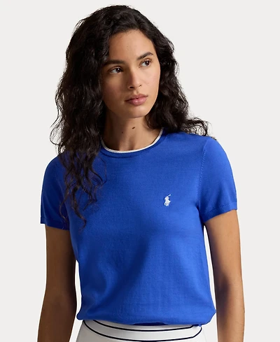 Polo Ralph Lauren Women's Us Open Crew-Neck Short-Sleeve Sweater
