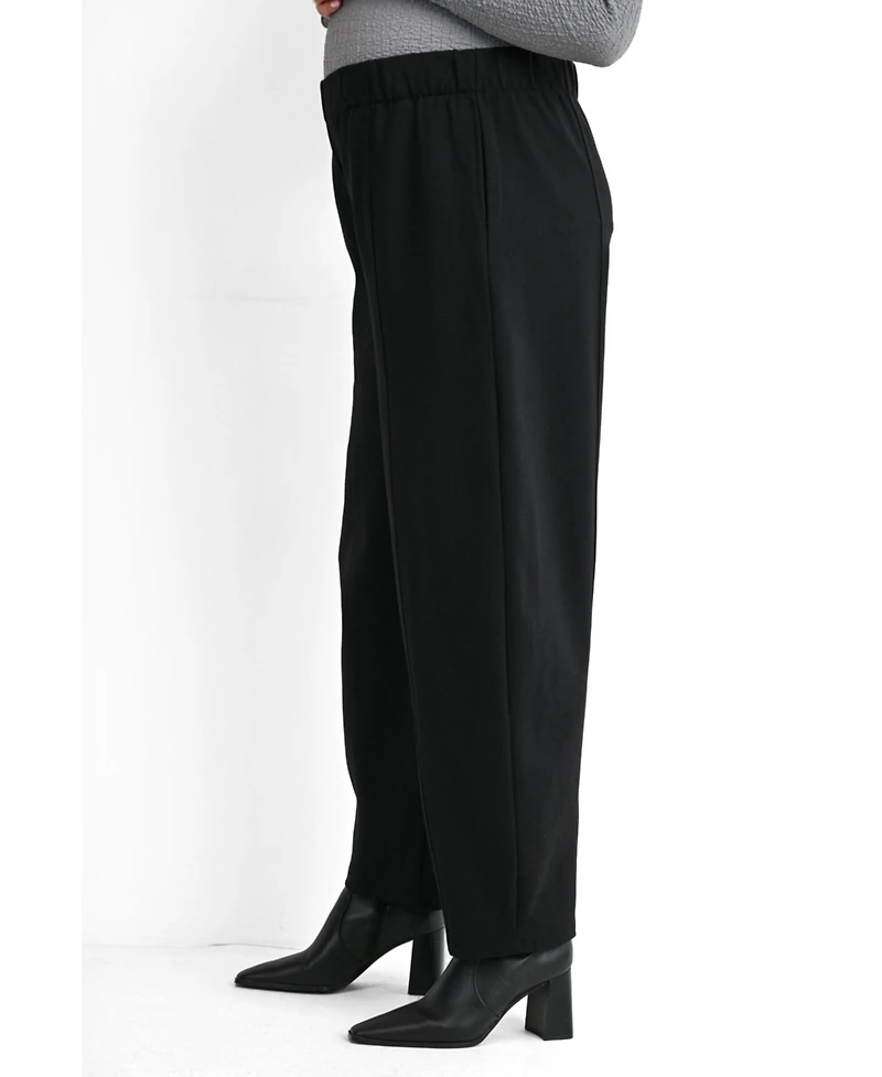 Hello Miz Maternity Pull-On Barrel-Leg Pants