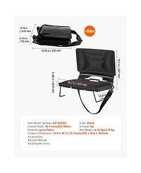 Mountaintop Stadium Seat, Folding Bleacher Chair with Back Support, Thick Cushion, Shoulder Strap, Hooks, Cup Holder and Pocket
