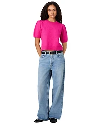 French Connection Women's Yulia Knit Puff-Sleeve Top
