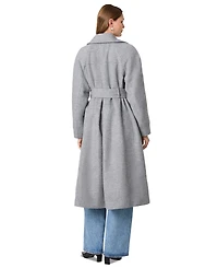 French Connection Women's Gabriella Twill Belted Relaxed Coat