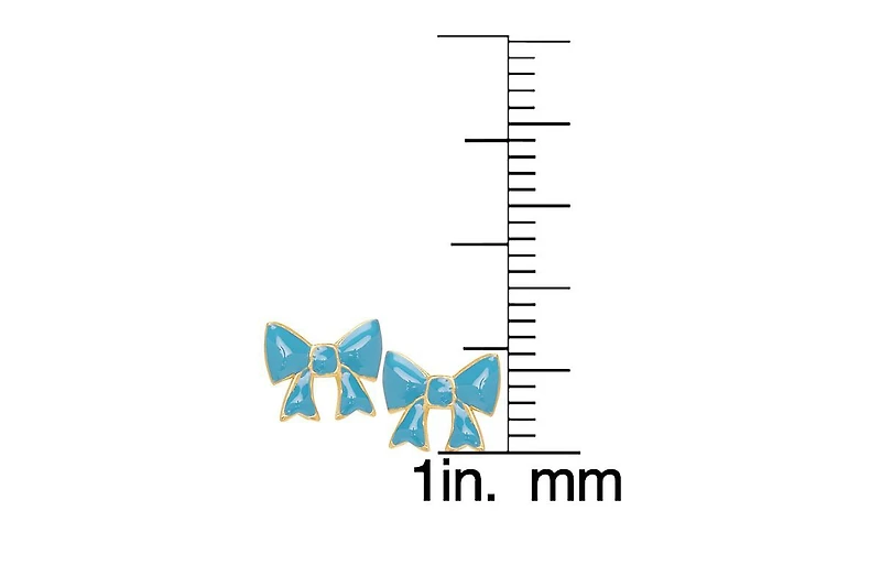 Lily Nily Enamel Bow Stud Earrings in 14K r