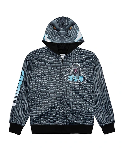 Godzilla Boys' 5-16 Cosplay Fleece Zip-Up Hoodie