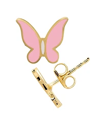 Lily Nily Girls Butterfly Stud Earrings in 14K
